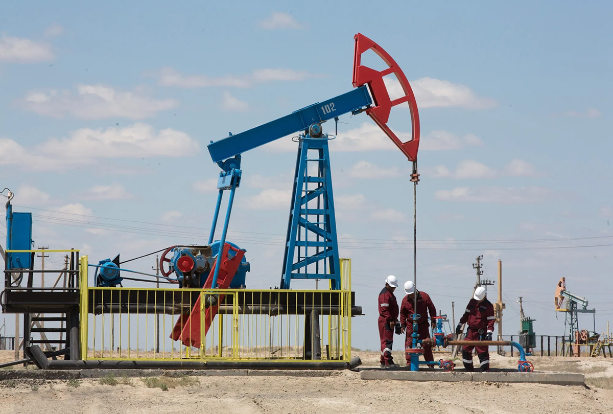 a kazmunaygas oil field in akkystau village near atyrau kazakhstan 1200x810