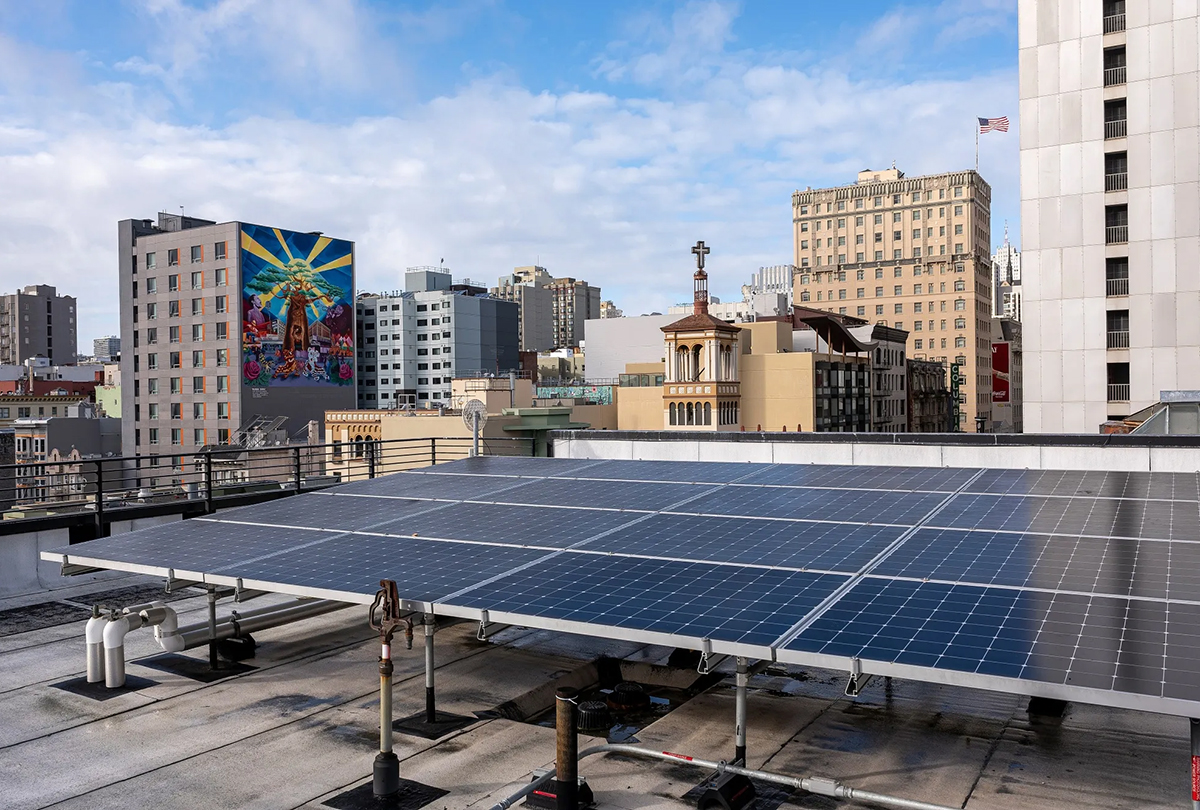 a solar system atop a san francisco housing development solar panels 1200x810
