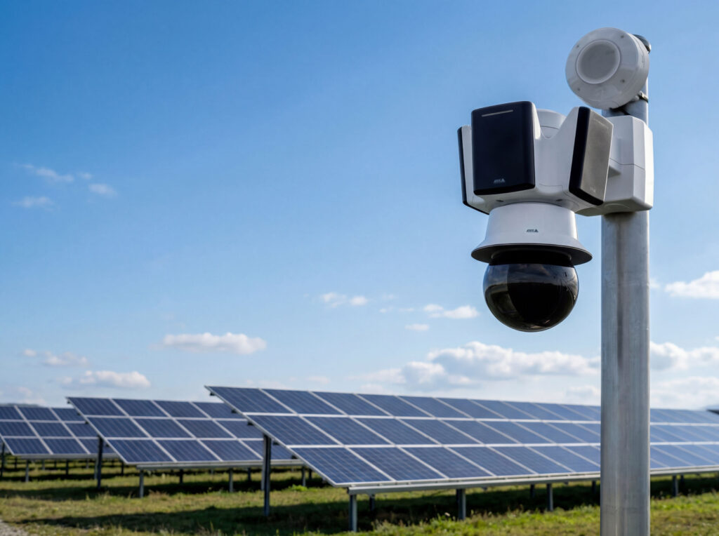 axis d2123 ve monitoing a solar field