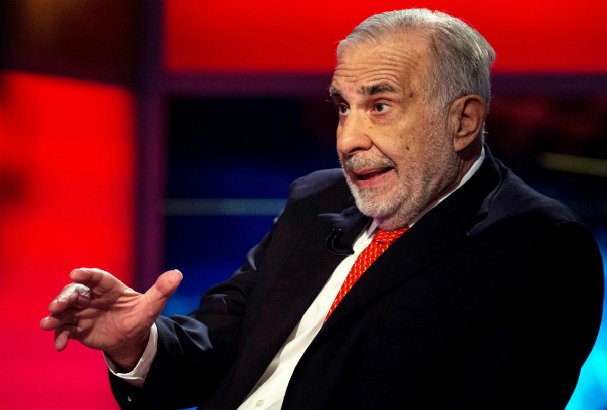 Billionaire activist-investor Carl Icahn gives an interview on FOX Business Network's Neil Cavuto show in New York, U.S. on February 11, 2014.
