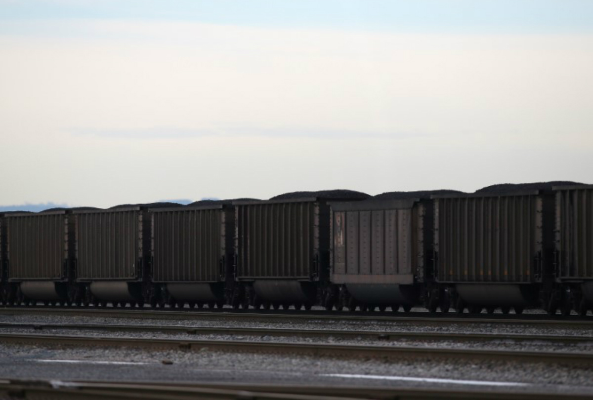 Railway cars loaded with coal