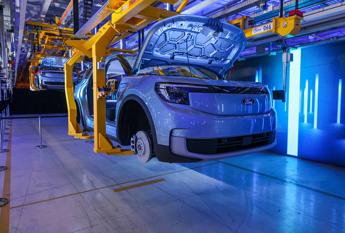 electric ford explorer sports utility vehicle (suv) on an assembly line in cologne, germany 1200x810
