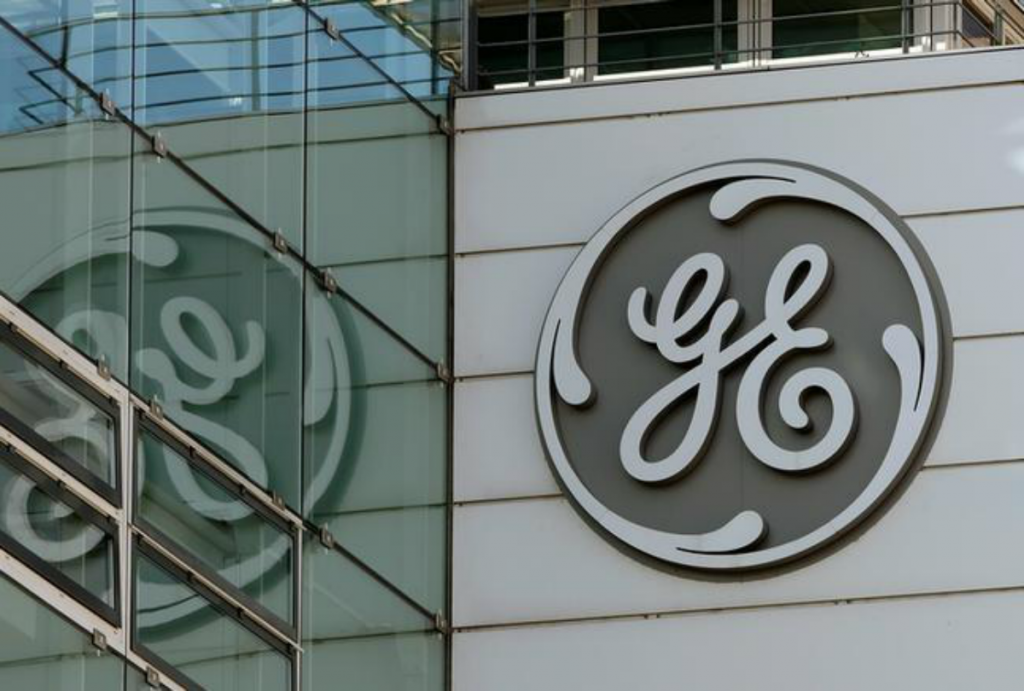 The logo of General Electric is seen at its plant in Baden, Switzerland November 15, 2017. REUTERS/Arnd Wiegmann