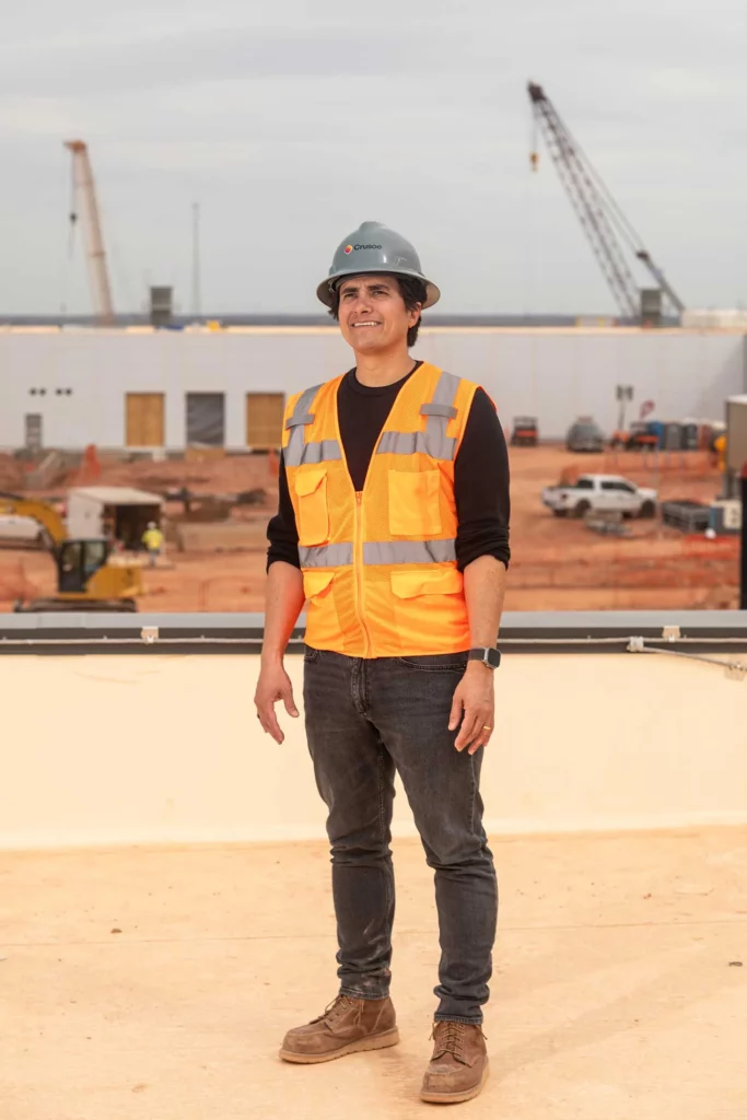 lochmiller on the roof of the data center in abilene