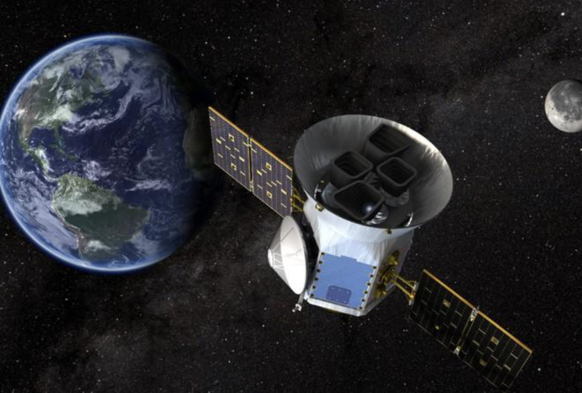 TESS, the Transiting Exoplanet Survey Satellite, is shown in this conceptual illustration obtained by Reuters on March 28, 2018. NASA plans to send TESS into orbit from the Kennedy Space Center in Florida aboard a SpaceX Falcon 9 rocket set for blastoff sometime between April 16 and June on a two-year mission. NASA's Goddard Space Flight Center/Handout via REUTERS