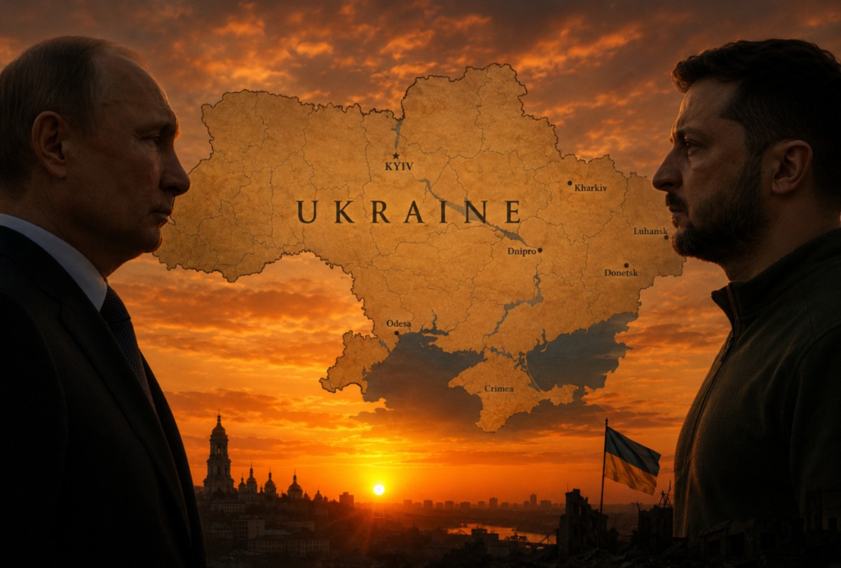 putin zelensky image with ukraine map 1200x810