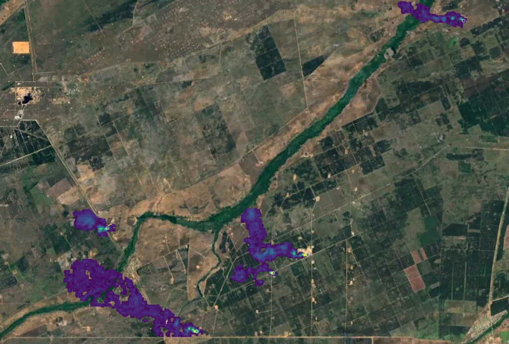 satellite image venezuela methane emissions 1200x810