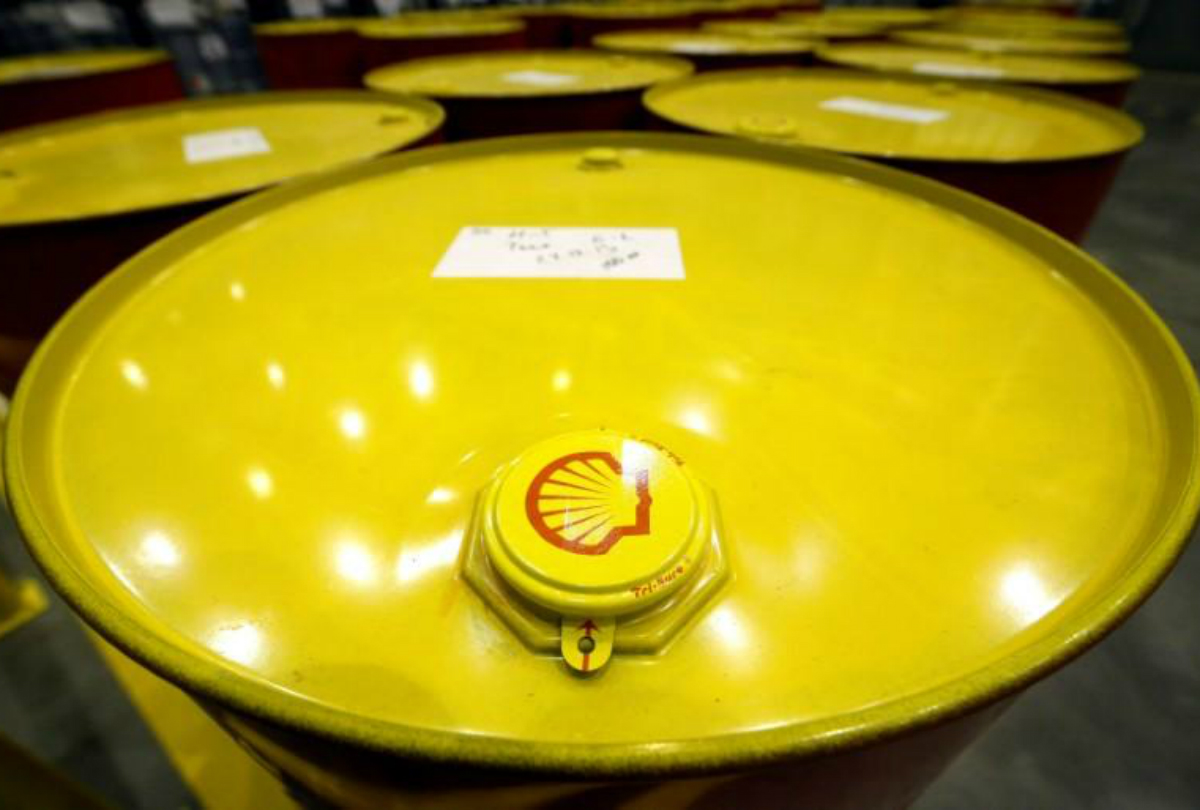 Yellow Shell Oil Barrels
