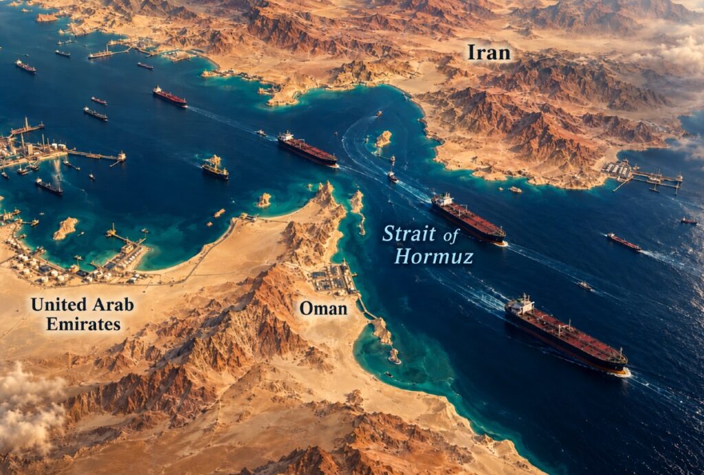 strait of hormuz atlas aerial view oil shipments 1200x810