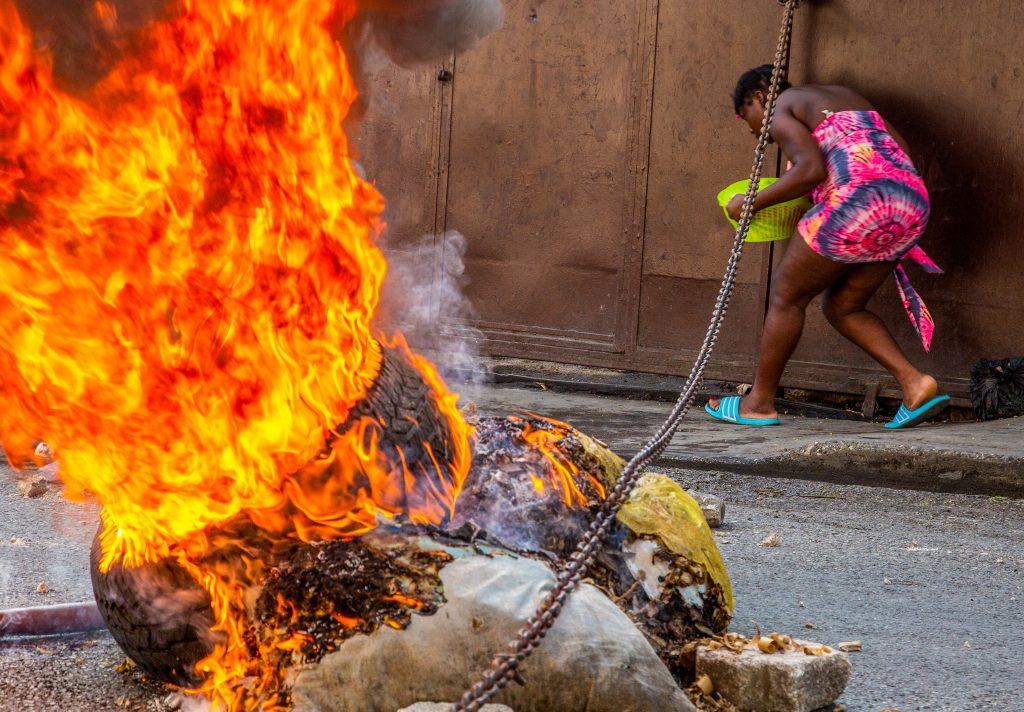 protest in haiti against rising gasoline prices