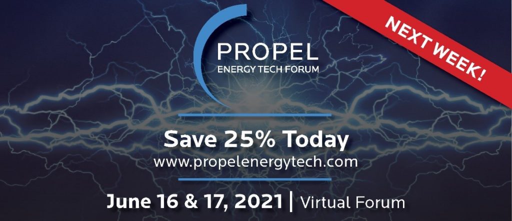 The PROPEL Energy Tech Forum is NEXT WEEK! Save 25% on Tickets!