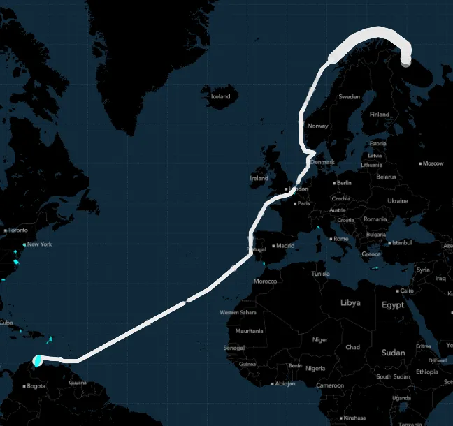 vessel hyperion, sanctioned by the us, just arrived in venezuela