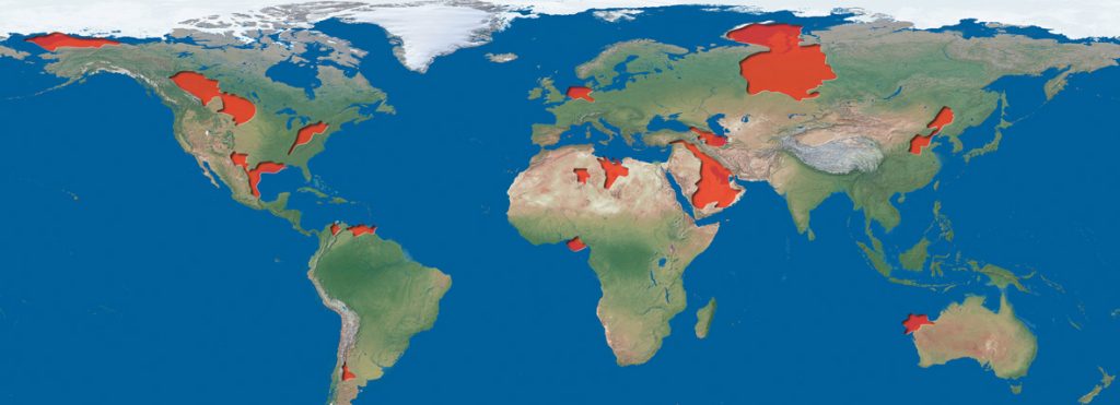 World map - global super basins